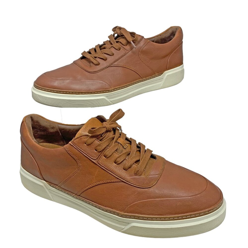 Allen Edmonds Burke Brown Leather Lace-Up Sneakers Mens Size 13 E‎ (Wide)